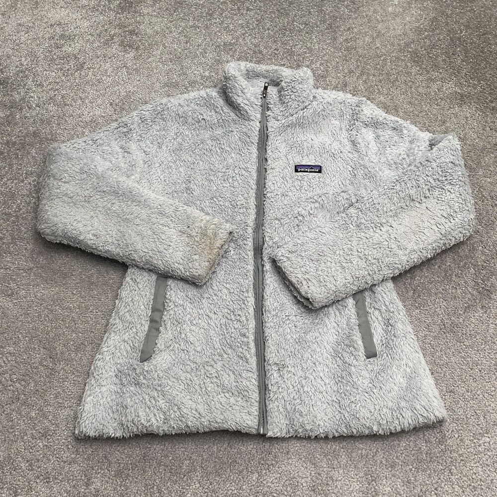 Patagonia Los Gatos Fleece Jacket Womens Medium Gray Full Zip Pocket Outdoor